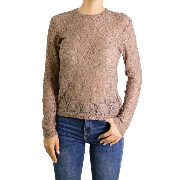 Maglia in pizzo girocollo Options